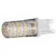 Tracon Szilikon házas LED fényforrás 230 VAC, 3,3 W, 2700 K, G9, 310 lm, 360°, EEI=A+
