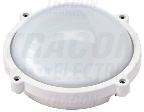 Tracon Védett, műanyag házas LED hajólámpa, kerek forma 230 VAC, 50 Hz, 8 W, 640 lm, 4000 K, IP65,EEI=A+
