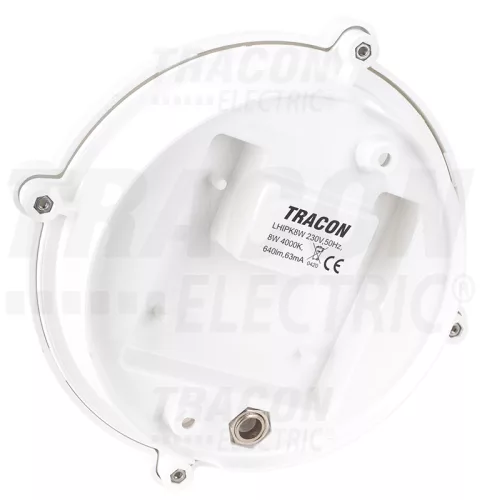 Tracon Védett, műanyag házas LED hajólámpa, kerek forma 230 VAC, 50 Hz, 8 W, 640 lm, 4000 K, IP65,EEI=A+