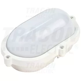   Tracon Védett, műanyag házas LED hajólámpa, ovális forma 230 VAC, 50 Hz, 8 W, 640 lm, 4000 K, IP65,EEI=A+