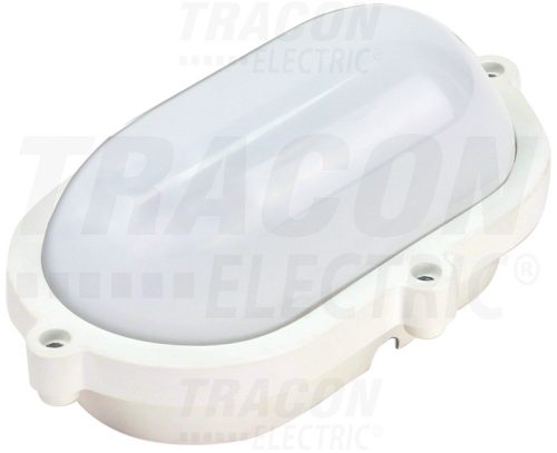 Tracon Védett, műanyag házas LED hajólámpa, ovális forma 230 VAC, 50 Hz, 8 W, 640 lm, 4000 K, IP65,EEI=A+