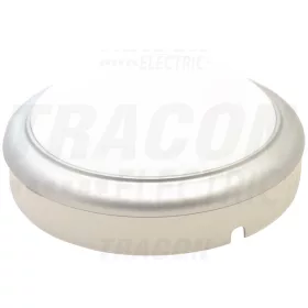   Tracon Műanyag házas LED hajólámpa ezüst kerettel, kerek 230 V, 50 Hz, 15 W, 4000 K, 1050 lm, IP54, ABS+PC, EEI=A