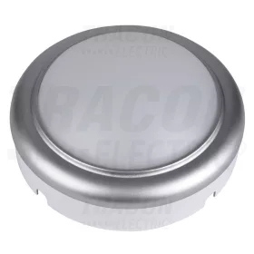   Tracon Műanyag házas LED hajólámpa ezüst kerettel, kerek 230 V, 50 Hz, 8 W, 4000 K, 560 lm, IP54, ABS+PC, EEI=A