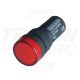 Tracon LED-es jelzőlámpa, piros 230V DC, d=16mm