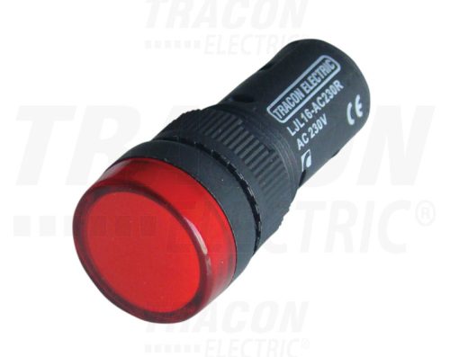 Tracon LED-es jelzőlámpa, piros 24V AC/DC, d=16mm