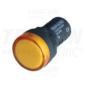 Tracon LED-es jelzőlámpa, sárga 24V AC/DC, d=22mm