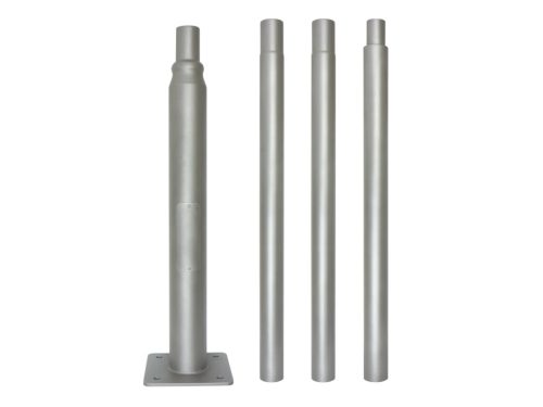 Lighting split pole 3m szürke, Lámpaoszlop d60mm-oszlopvég szürke acél 3000mm