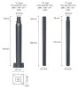 Lighting split pole 3m szürke, Lámpaoszlop d60mm-oszlopvég szürke acél 3000mm