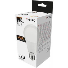 Entac LED Globe E27 8W NW 4000K