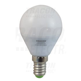   Tracon Gömb búrájú LED fényforrás 230VAC, 5 W, 4000 K, E14, 380 lm, 250°