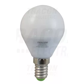   Tracon Gömb búrájú LED fényforrás 230VAC, 5 W, 4000 K, E14, 380 lm, 250°