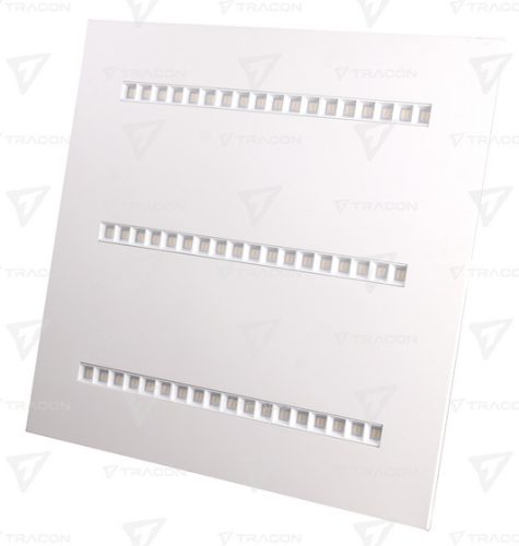 Sávos LED panel, négyzet, fehér