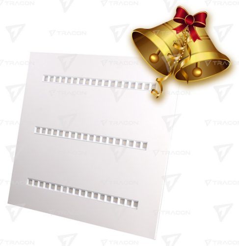 Sávos LED panel, négyzet, fehér
