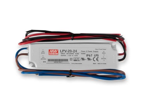 MW LPV-20-24 IP67 118x35x26mm 24V DC