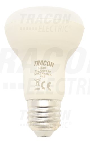 Tracon LED reflektorlámpa 230 V, 50 Hz, E27, 9 W, 638 lm, 2700 K, 120°, EEI=A+