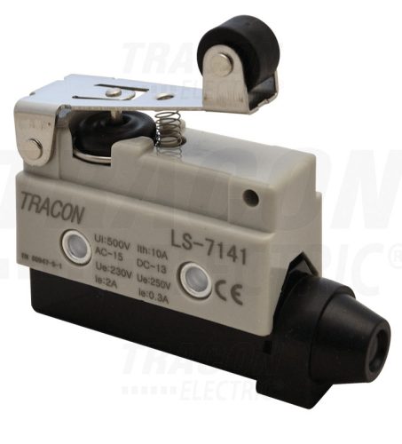 Tracon Helyzetkapcsoló, rugószáras-görgős 1×CO, 2A/230V AC, 47mm, IP40