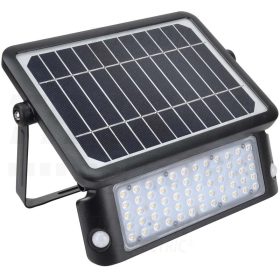   Tracon Napelemes LED fényvető mozgásérzékelővel 10 W, 4000 K, 1080 lm, IP65, 3,7 V 7200 mAh