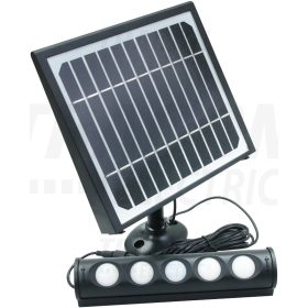   Tracon Napelemes LED spot fényvető mozgásérzékelővel, 8W, 4000 K, 700 lm, IP65, 3,7 V 4000 mAh