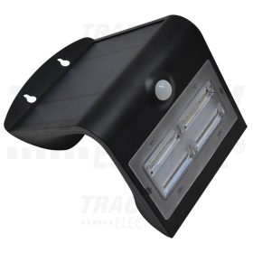   Tracon Napelemes LED fali világítótest mozgásérzékelővel, fekete 3,2 W, 4000 K, 400 lm, IP65, 3,7 V, 2 Ah