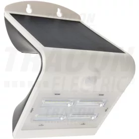   Tracon Napelemes LED fali világítótest mozgásérzékelővel, fehér 3,2 W, 4000 K, 400 lm, IP65, 3,7 V, 2 Ah