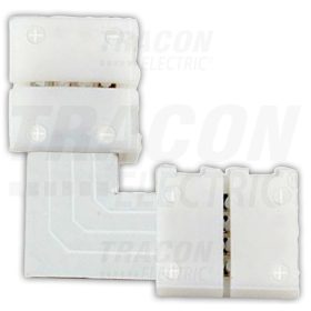   Tracon Forrasztás nélküli "L" gyorscsatl. egyszínű LED szalagokhoz W=10 mm, 2P