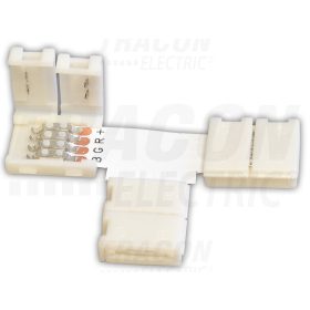   Tracon Forrasztás nélküli "T" gyorscsatlakozó RGB LED szalagokhoz W=10 mm, 4P