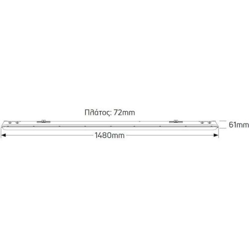 Geyer LED Lighting fixture 55W 6500K 7150lm 1.5m IP65 IK08 / 5 év garancia
