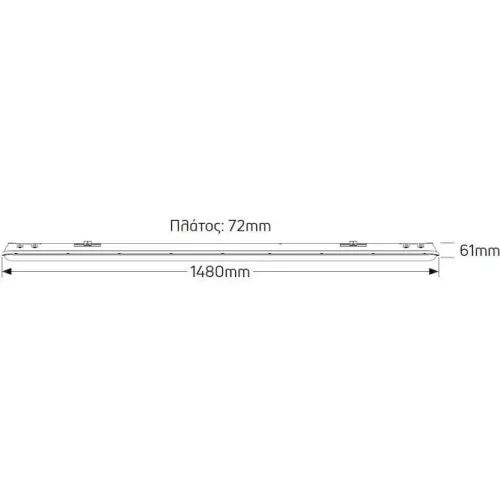 Geyer LED Lighting fixture 55W 6500K 7150lm 1.5m IP65 IK08 / 5 év garancia