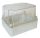 Tracon Műanyag doboz, kikönnyített,világos szürke,átlátszó fedéllel 150×110×140mm, IP55