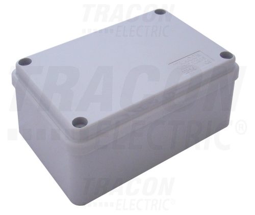 Tracon Elektronikai doboz, világos szürke, teli fedéllel 120×80×50mm, IP54