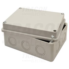   Tracon Elektronikai doboz, világos szürke, teli fedéllel 150×110×70mm, IP54