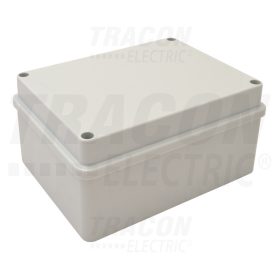   Tracon Elektronikai doboz, világos szürke, teli fedéllel 150×110×70mm, IP54