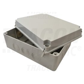   Tracon Elektronikai doboz, világos szürke, teli fedéllel 310×230×130, IP67