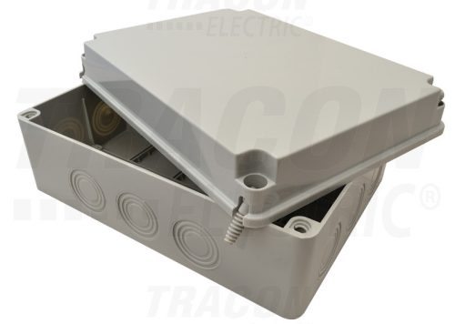 Tracon Elektronikai doboz, világos szürke, teli fedéllel 310×230×130, IP67