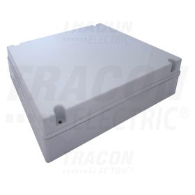  Tracon Elektronikai doboz, világos szürke, teli fedéllel 380×300×120mm, IP55