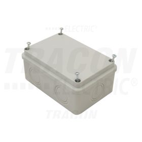   Tracon Elektronikai doboz, világos szürke, teli fedéllel 80×120×50, IP54