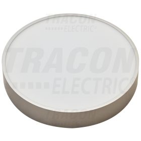   Tracon Műanyag búrás falon kívüli LED lámpatest ezüst peremmel 230 V, 50 Hz, 16 W, 1200 lm, 3000 K, EEI=A