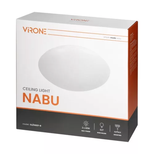 Avide Nabu Mennyezeti Lámpa 2xE27 2x60W IP20