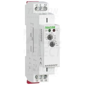   Tracon Egyfunkciós (elengedéskésleltetéses) időrelé AC/DC 12-240V, 0,1s-10d, 16A/AC1, 250VAC/24VDC