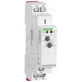  Tracon Elengedéskésleltetéses tápfeszültség vezérelt időrelé AC/DC 12-240V, 0,1s-10m, 16A/AC1, 250VAC/24VDC