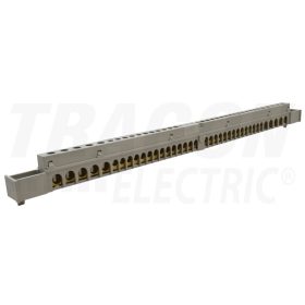   Tracon Szigetelt földelősín (N/PE) EDSS-18/. mod.elosztóhoz 230/400VAC, 100A, 13,7×26,6mm, L=360 mm, 38P, IP20