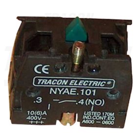   Tracon Érintkező-egység fémalapra szerelt nyomógombokhoz 1×NO, 3 A/400 V