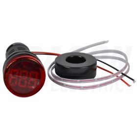   Tracon Árammérő, LED jelzőfény, piros 1-100A, Um=230VAC, d=22mm