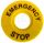 Tracon EMERGENCY STOP lap d=60mm; h=2mm; ABS