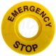 Tracon EMERGENCY STOP lap d=60mm; h=2mm; ABS