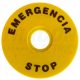 Tracon EMERGENCY STOP lap d=90mm; h=2mm; ABS