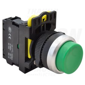 Tracon Kiálló nyomógomb, zöld 1×NO, 5A/230V AC-15, IP65