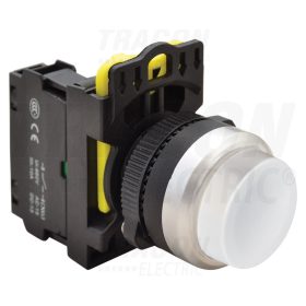   Tracon Kiálló nyomógomb, fehér 1×NO, 5A/230V AC-15, IP65