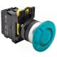 Tracon Gombafejű világító nyomógomb,kék 1×NO, 5A/230V AC-15, IP65, 40mm, LED 230V AC/DC