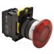 Tracon Gombafejű világító nyomógomb,piros 1×NC, 5A/230V AC-15, 40mm, IP65, LED 230V AC/DC